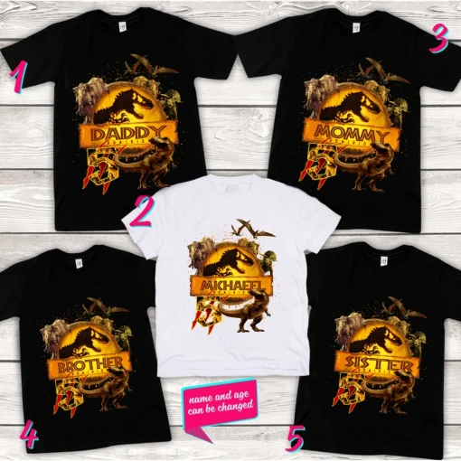 Jurassic Park Birthday Family Matching Shirt, Jurassic Park Kids Shirt, Jurassic World Dominion Shirt, Jurassic World Logo 2