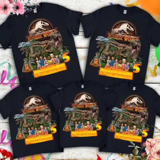 Jurassic Park Birthday Shirt, Custom Matching Family Birthday Shirt, Personalized Birthday Gifts 2