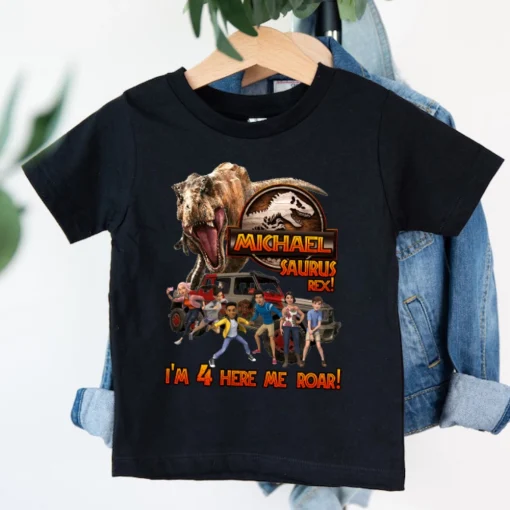 Jurassic Park Birthday Shirt, Personalized Jurassic Park Family Birthday Shirt, Dinosaur Birthday Shirt, Custom Dinosaur Shirt 2