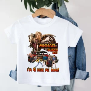 Jurassic Park Birthday Shirt, Personalized Jurassic Park Family Birthday Shirt, Dinosaur Birthday Shirt, Custom Dinosaur Shirt