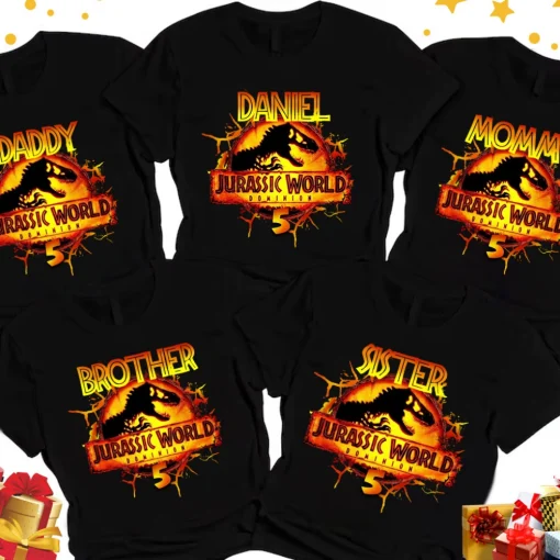 Jurassic World 3 Dominion Birthday Shirt, Custom Matching Family Birthday Shirt, Personalized Birthday Gifts 2