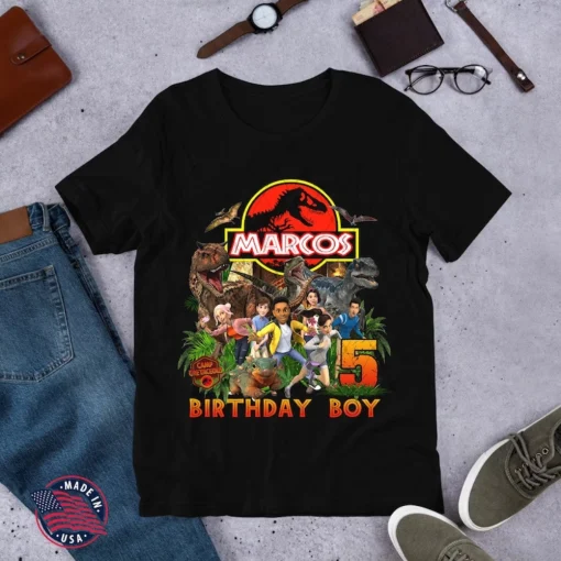 Jurassic World Camp Cretaceous Birthday Shirt, Jurassic World Campamento Cretacico Family Shirt, Feliz Cumpleaños, Darius, Brooklynn,Ben, Y