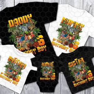 Jurassic World Camp Cretaceous Shirt, Jurassic World Birthday Shirt, Jurassic Park Custom Family Shirt, Feliz Cumpleaños, Darius 3