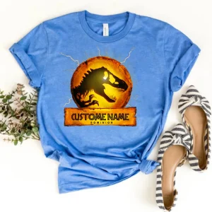 Jurassic World Dominion Logo Custom Name Shirt, Jurassic World Shirt, Jurassic Park Shirt, Dinosaur Shirt, T-Rex Shirt, Tyrannosaurus Shirt, Jurassic World Dominion Shirt