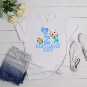 Melon Personalized Family Birthday T-Shirt, Coco Custom birthday shirts, Coco Party Theme Shirt Gift For Kids , Cocomelon birthday boy shirt 4