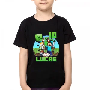 Minecraf Birthday Boy Shirt, Custom Minecrafter Birthday Shirt, Birthday Gamer Shirt