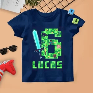 Minecraft Birthday Boy Shirt, Personalized Minecraft Birthday Shirt, Family Matching Birthday Shirt, Birthday Minecraft Shirt