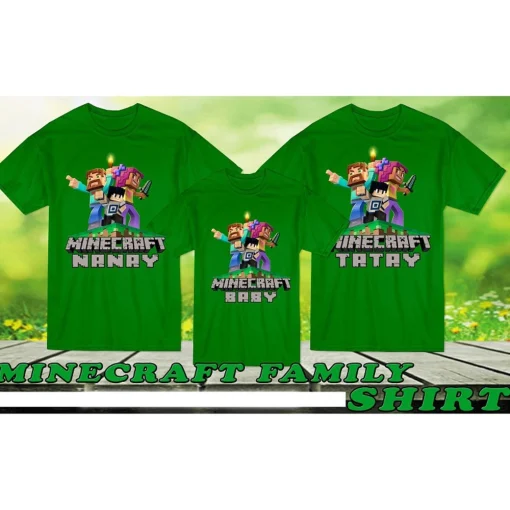 Minecraft Family Birthday Shirt, Minecraft birthday shirt, Minecraft Family Shirt