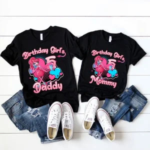 Mommy Long Legs Birthday Shirt, Mommy Long Legs Poppy Playtime 2 Matching Family Shirt, Custom Name And Age