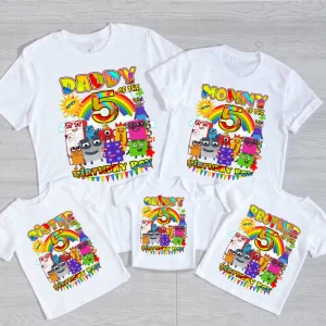 Number-blocks Inspired Birthday Shirt, Number-blocks theme Party, Personalized Birthday Boy shirt, Gift Birthday Shirt, family tees Custom 2