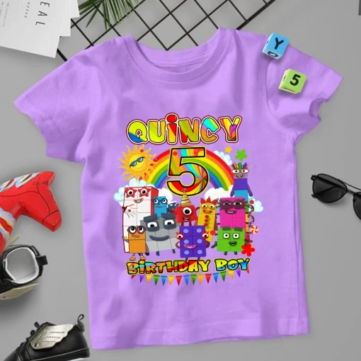 Number-blocks Inspired Birthday Shirt, Number-blocks theme Party, Personalized Birthday Boy shirt, Gift Birthday Shirt, family tees Custom 3