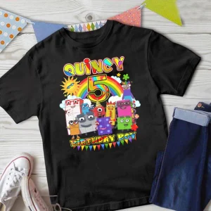 Number-blocks Inspired Birthday Shirt, Number-blocks theme Party, Personalized Birthday Boy shirt, Gift Birthday Shirt, family tees Custom