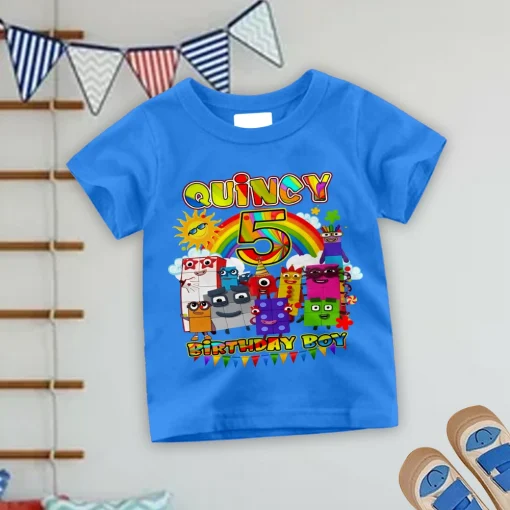 Number-blocks Inspired Birthday Shirt, Number-blocks theme Party, Personalized Birthday Boy shirt, Gift Birthday Shirt, family tees Custom 6