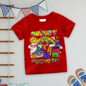 Number-blocks Inspired Birthday Shirt, Number-blocks theme Party, Personalized Birthday Boy shirt, Gift Birthday Shirt, family tees Custom 7