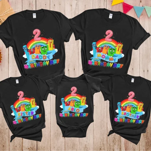 Number-blocks Inspired Birthday Shirt, Number-blocks theme Party, Personalized Birthday Family shirt, Blocks Toy Shirts, Kids Birthday Shirt