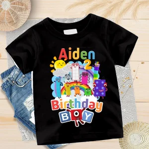 NumberBlocks Inspired Birthday Shirt, 1-10 Number Blocks theme Party, Personalized birthday shirt, Gift Birthday Shirt, Family tees Custom2