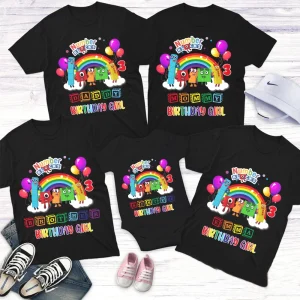 Numberblocks Birthday Boy Shirt, Custom Matching Family Birthday Shirt, Personalized Birthday Boy Gifts