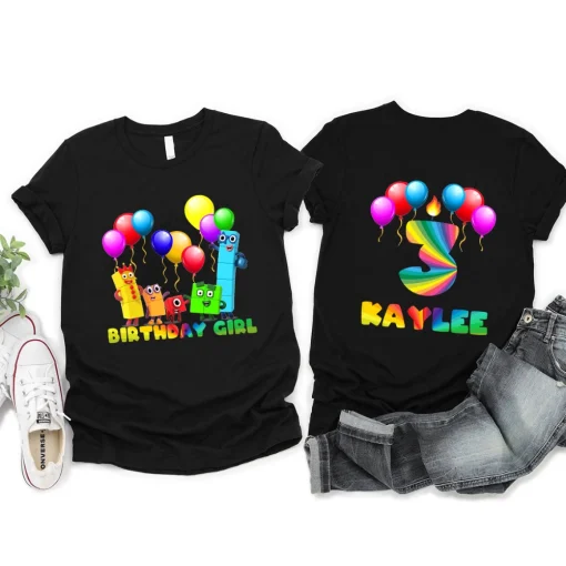 Numberblocks Birthday Matching Shirt, Custom Numberblocks Birthday