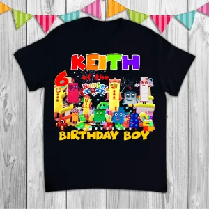 Numberblocks Birthday Shirt, Custom Numberblocks Birthday Shirt, Birthday Gifts