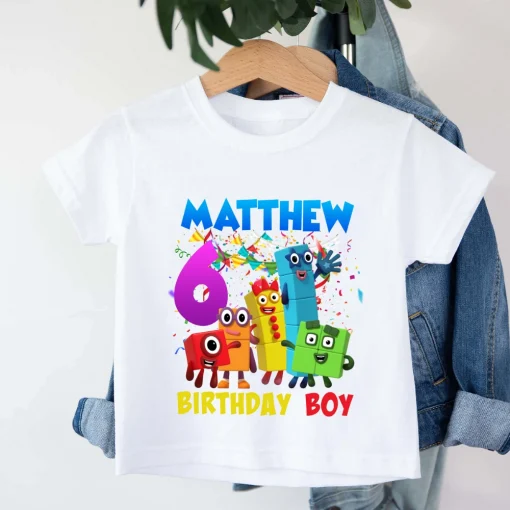 Numberblocks Family Birthday Shirt, Personalized Numberblocks Shirt, Custom Numberblocks Matching