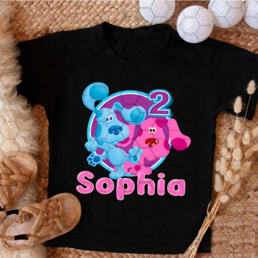 Personalized Blues Clues Birthday Party Shirt, Blues Clues And Magenta Birthday Shirt, Blues Clues Family Shirts, Blues Clues Matching Outfit 2