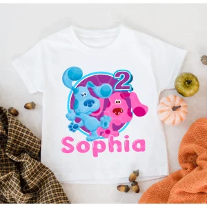 Personalized Blues Clues Birthday Party Shirt, Blues Clues And Magenta Birthday Shirt, Blues Clues Family Shirts, Blues Clues Matching Outfit