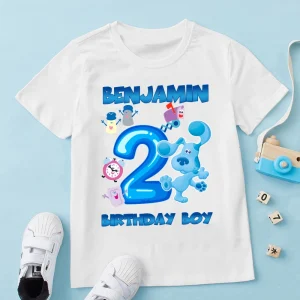Personalized Blues Clues Birthday Shirt, Blue Dog Family Shirt, Blue Dog Family Matching Birthday Shirt , Birthday Boy, Family Party Shirt