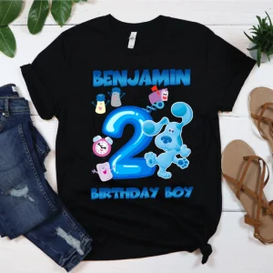 Personalized Blues Clues Birthday Shirt, Blue Dog Family Shirt, Blue Dog Family Matching Birthday Shirt , Birthday Boy, Family Party Tee