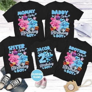 Personalized Blues Clues Birthday Shirt, Blue Dog Family Shirt, Blues Clues Dog Family Birthday Shirt