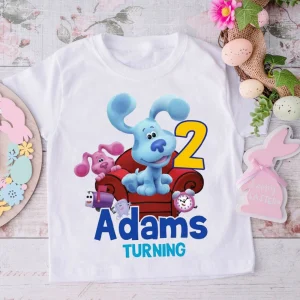 Personalized Blues Clues Birthday Shirt, Blues Clues & Magenta Custom Birthday Shirt, Blues Clues Family Shirts 3