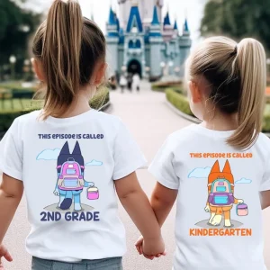 Personalized Bluey & Bingo Back To School Kids Shirts, This Episode Is Called Pre-K - Kindergarten, Preschool to 3rd grade, Comfort Colors
