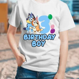 Personalized Bluey Birthday Shirt, Bluey Birthday Girl Shirts, Personalised Bluey Shirt, Custom Bluey Birthday Shirt, Cute Party Shirt 3