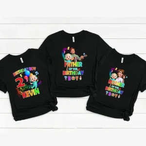 Personalized Cocomelon Birthday Shirt, Cocomelon Family Birthday Shirt, Theme Birthday , Meaningful birthday gifts for kids 2