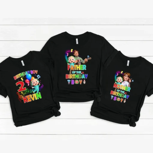 Personalized Cocomelon Birthday Shirt, Cocomelon Family Birthday Shirt, Theme Birthday , Meaningful birthday gifts for kids 2