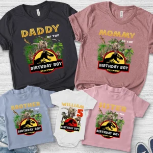 Personalized Jurassic Park Birthday Shirt, Jurassic Park Family Birthday Shirt, Personalized Jurassic Birthday, Matching Family Shirts