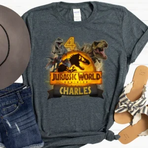 Personalized Jurassic World Birthday Shirt, Jurassic Park Family Shirt, Dinosaur Birthday party shirt, Jurassic Dominion Movie Shirt