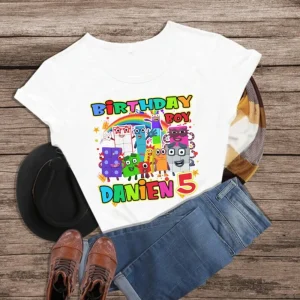 Personalized Numberblocks Birthday Shirt, Custom Numberblocks T-Shirt, Numberblocks Matching Family Shirt, Numberblocks Kids Shirt