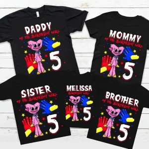 Personalized Poppy and Friends birthday Shirt, Custom Family Birthday Shirt, Birthday Match Tee, Birthday Party Outfit Match 3