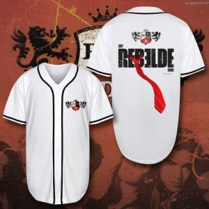 Personalized Soy Rebelde Adult Baseball Jersey, RBD Tour Shirt, RBD Concert Shirt, Spanish Shirts, Soy Rebelde Tour, Mexican Shirt Men