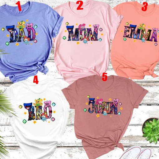 Poppy Playtime Family Shirt, Huggy Wuggy Shirt, Kissy Missy Shirt, Mommy Long Legs Tee, Gamer kid Shirt, Birthday Kids tee, Halloween shirt 2