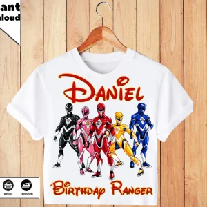 Power Ranger Birthday Shirt, Custom Shirt