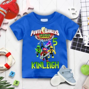 Power Ranger Shirts, Pawer Ranger Family Party Shirt, Power Ranger Birthday Shirt, Power Ranger Shirt, Birthday BoyGirl Shirt, Custom Shirt 3