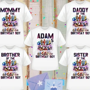 Power Rangers Birthday Set Family Shirt