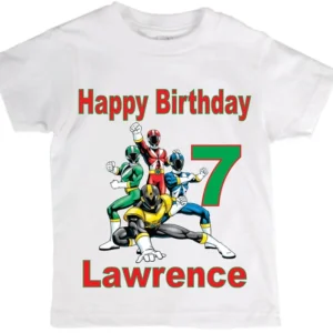 Power Rangers Birthday Shirt By Creations 7th Birthdays