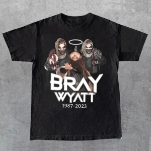 R.I.P Bray Wyatt Vintage T-Shirt, The Fiend Shirt, Legends Never Die Tee Shirt, Woman and Man Unisex T-Shirt, Trending Shirt. 3