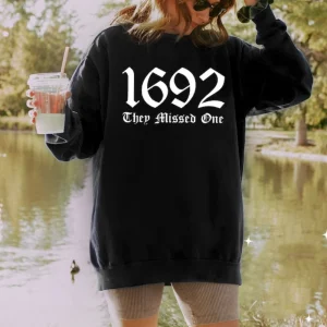 Salem 1692 They Missed One Shirt, Salem 1692 Sweatshirt, Vintage Witches Shirt, Retro Salem Massachusetts Halloween Shirt,Witchy Woman Shirt 2