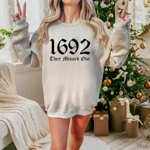 Salem 1692 They Missed One Shirt, Salem 1692 Sweatshirt, Vintage Witches Shirt, Retro Salem Massachusetts Halloween Shirt,Witchy Woman Shirt 4