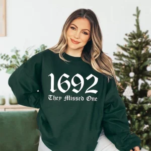 Salem 1692 They Missed One Shirt, Salem 1692 Sweatshirt, Vintage Witches Shirt, Retro Salem Massachusetts Halloween Shirt,Witchy Woman Shirt4