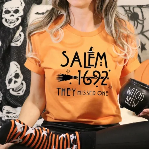 Salem Massachusetts, Salem Witch Trials Shirt, Salem 1692 They Missed One Shirt, Salem Witch Shirt, Witch Halloween T-Shirt, Spooky Season4