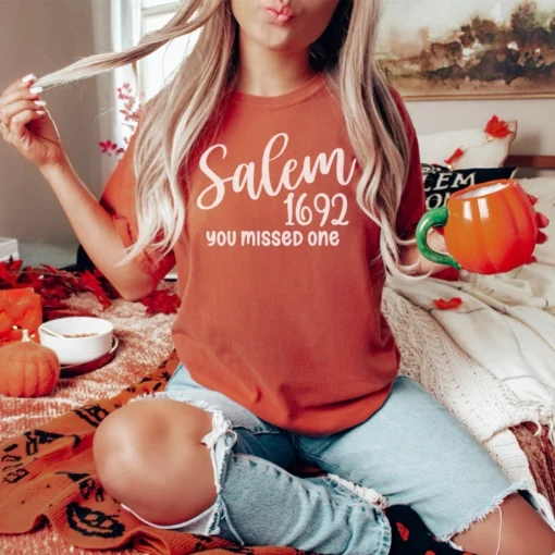 Salem Witch Shirt Salem Halloween Comfort Colors Salem Massachusetts Tee Halloween Salem T-Shirt Salem Girls Trip Fall Shirt Witch 1692 M2